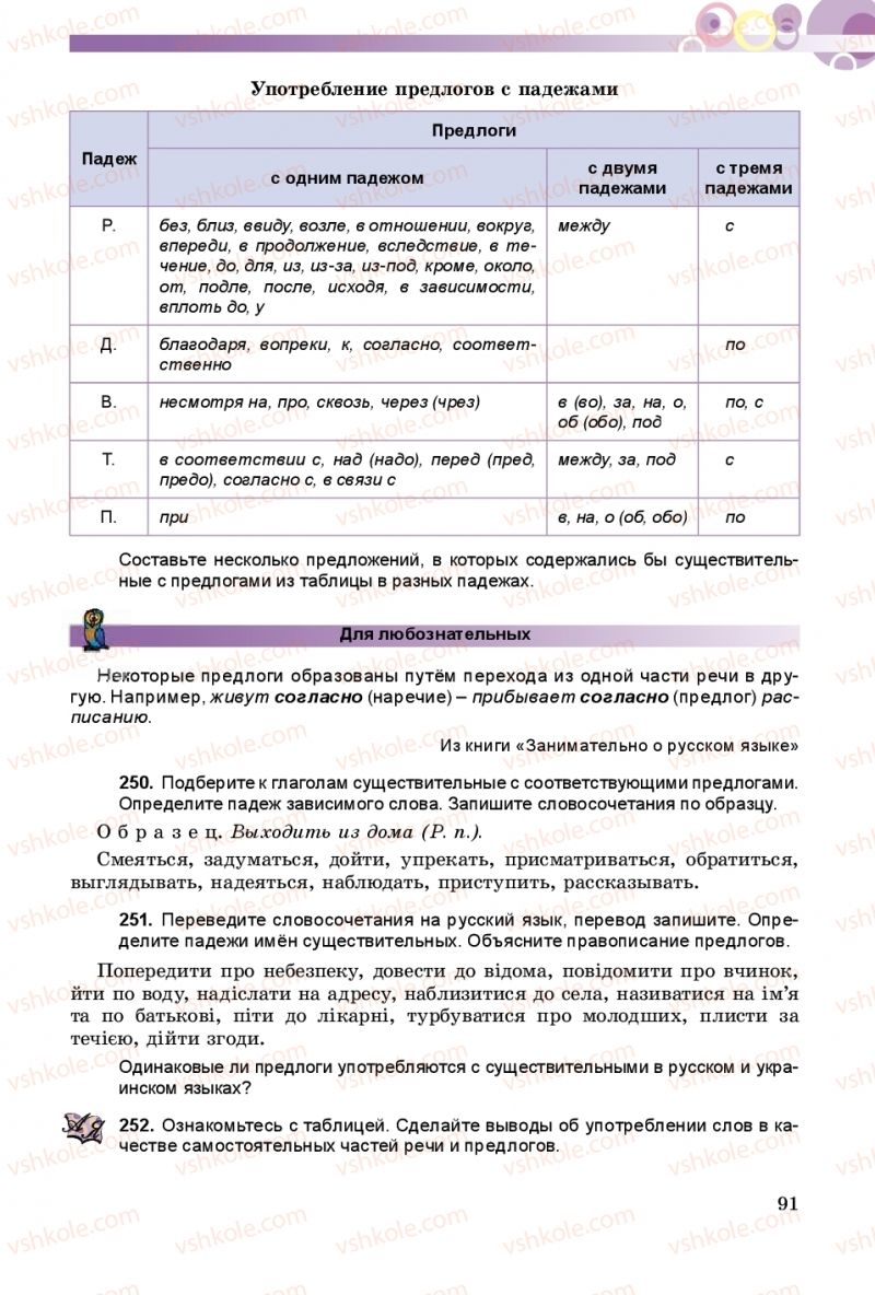 Страница 91 | Підручник Русский язык 9 клас Е.И. Самонова, А.Н. Приймак, И.В. Гайдаенко 2017 5 год обучения