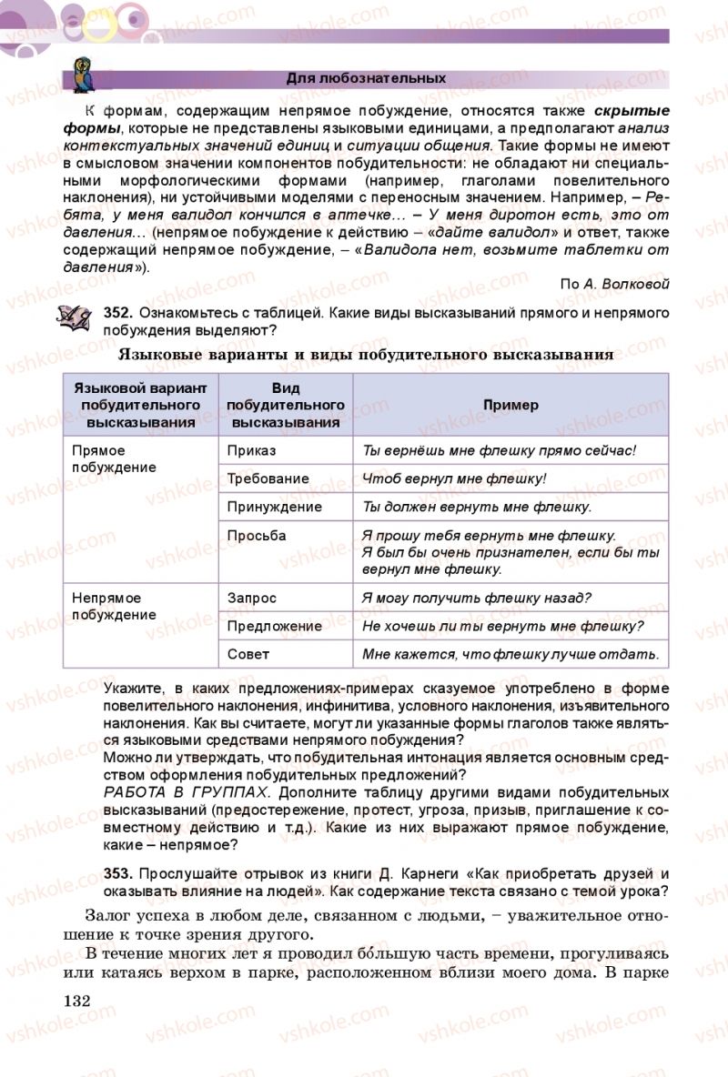 Страница 132 | Підручник Русский язык 9 клас Е.И. Самонова, А.Н. Приймак, И.В. Гайдаенко 2017 5 год обучения