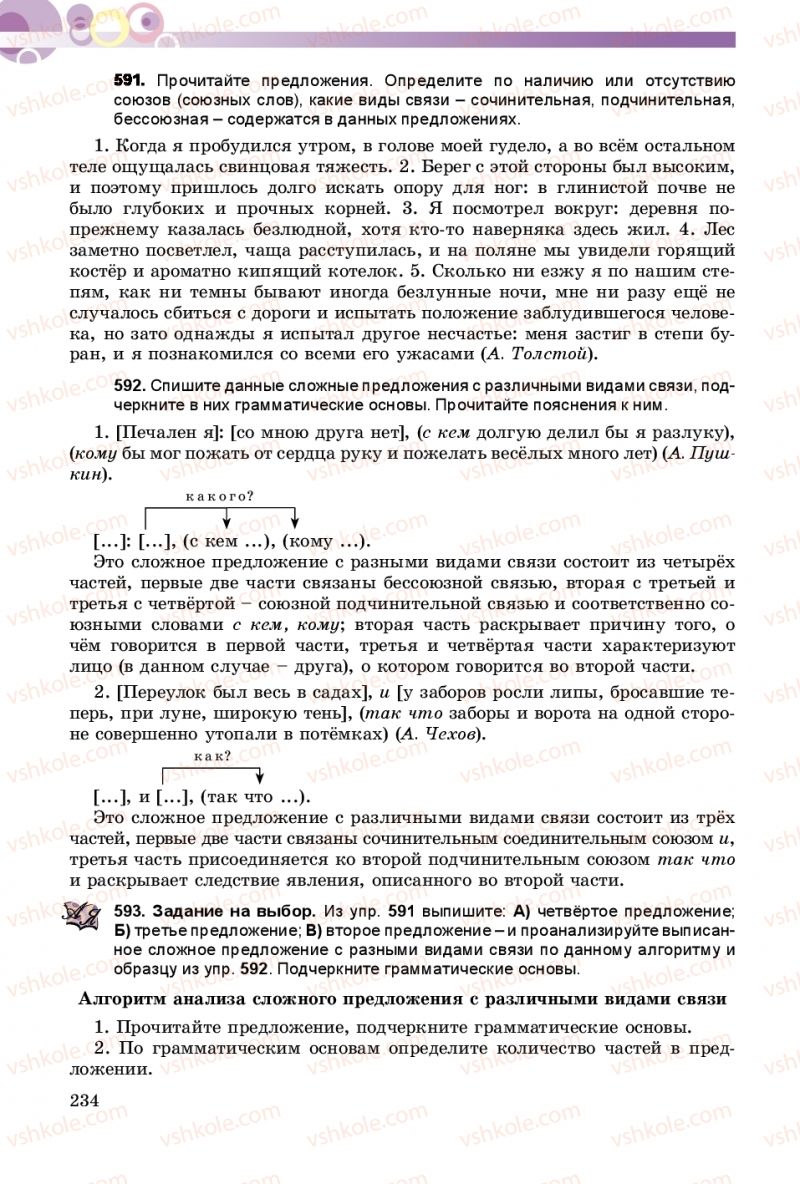 Страница 234 | Підручник Русский язык 9 клас Е.И. Самонова, А.Н. Приймак, И.В. Гайдаенко 2017 5 год обучения