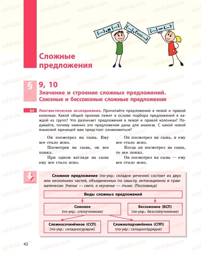 Страница 42 | Підручник Русский язык 9 клас Н.Ф. Баландина 2017 9 год обучения
