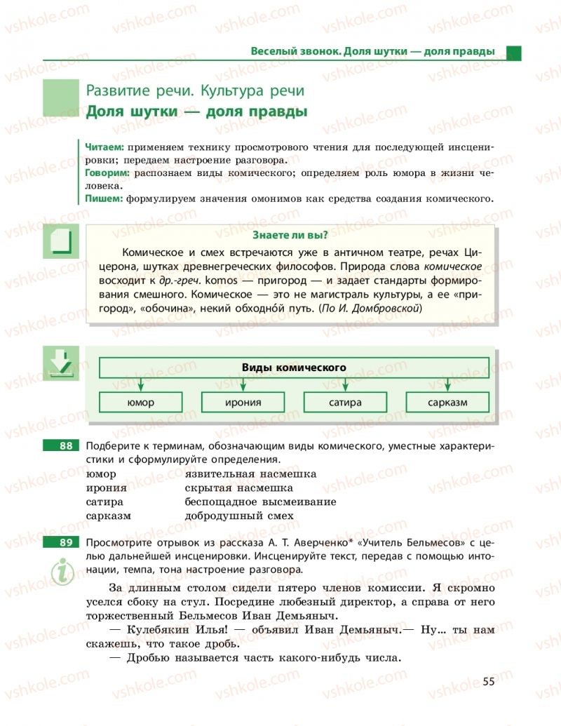 Страница 55 | Підручник Русский язык 9 клас Н.Ф. Баландина 2017 9 год обучения