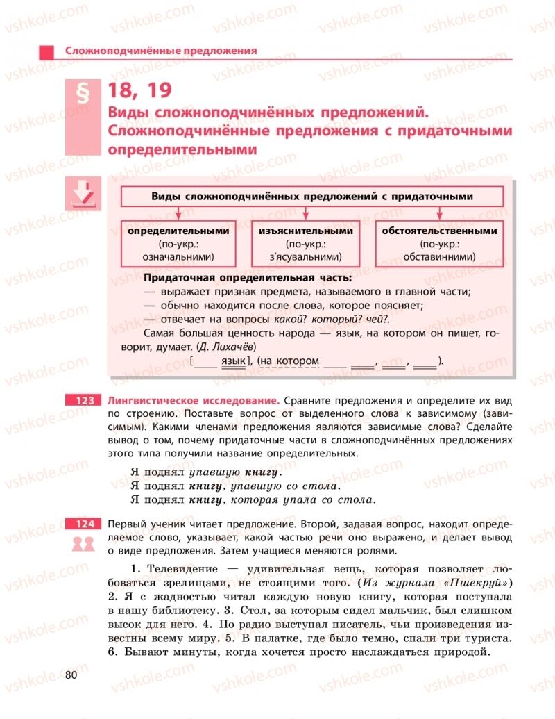 Страница 80 | Підручник Русский язык 9 клас Н.Ф. Баландина 2017 9 год обучения