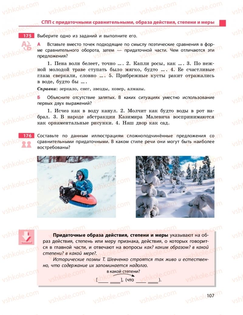 Страница 107 | Підручник Русский язык 9 клас Н.Ф. Баландина 2017 9 год обучения