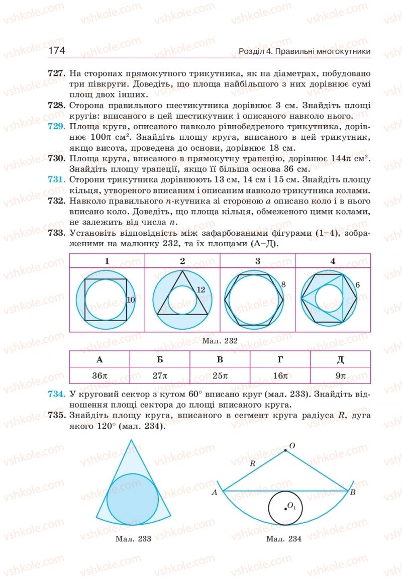 Страница 174 | Підручник Геометрія 9 клас Г.П. Бевз, В.Г. Бевз 2017