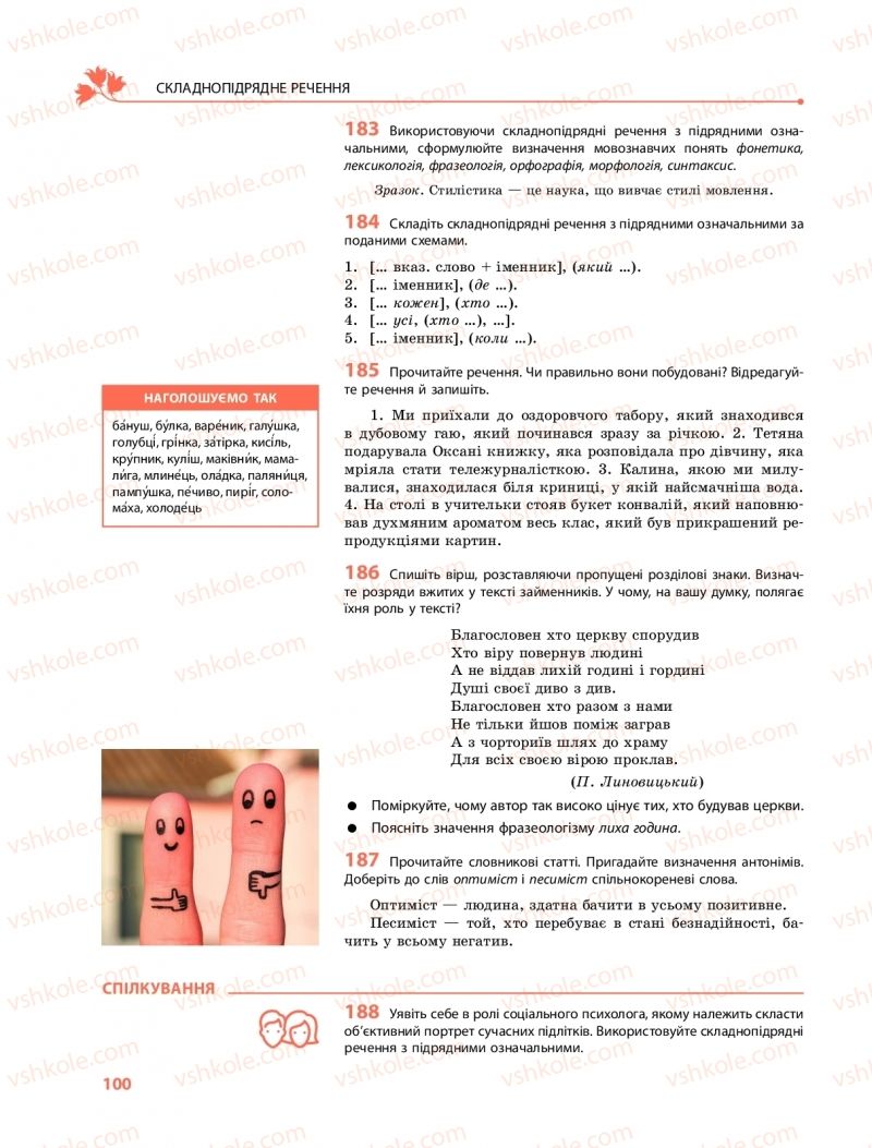Страница 100 | Підручник Українська мова 9 клас О.В. Караман, О.М. Горошкіна 2017 Поглиблене вивчення