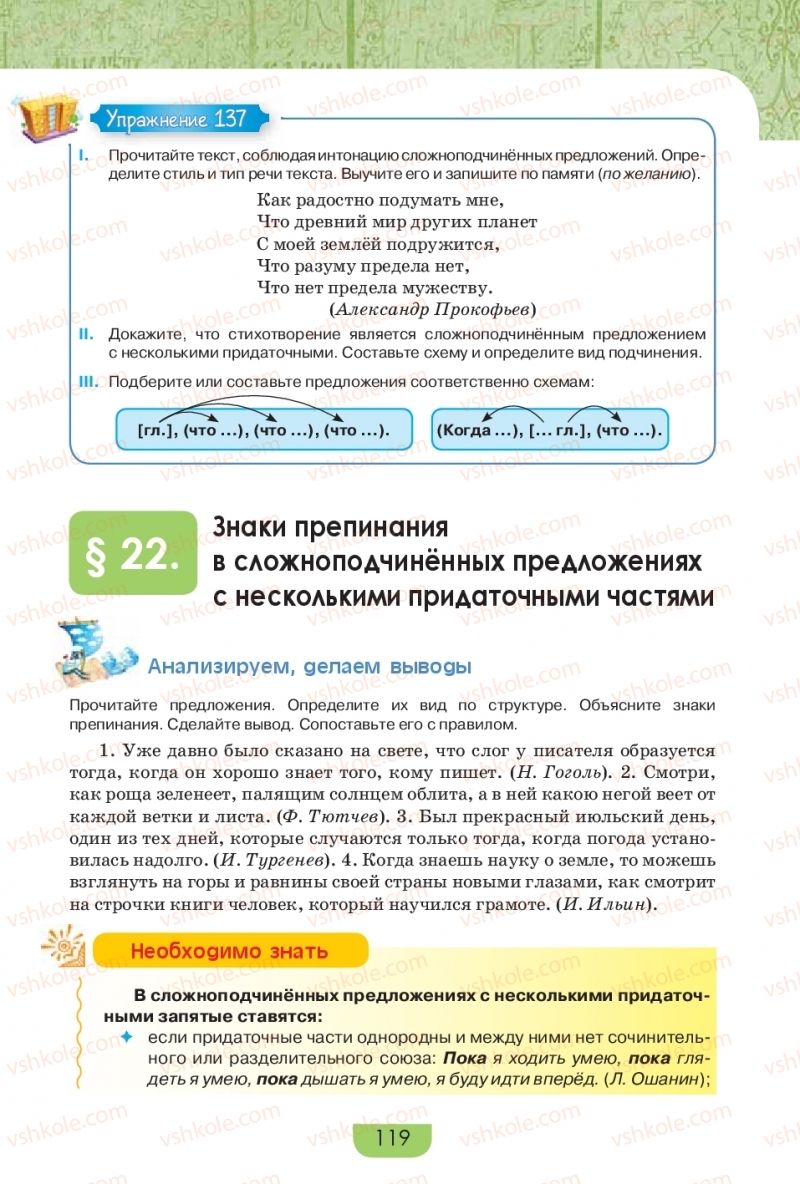 Страница 119 | Підручник Русский язык 9 клас Е.И. Быкова, Л.В. Давидюк, Е.Ф. Рачко 2017