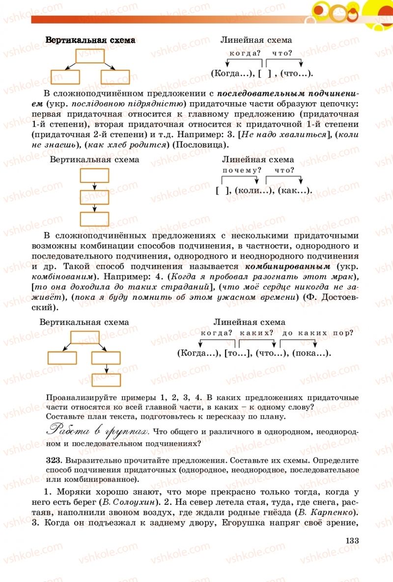 Страница 133 | Підручник Русский язык 9 клас Е.И. Самонова, О.Ю. Крюченкова 2017 9 год обучения