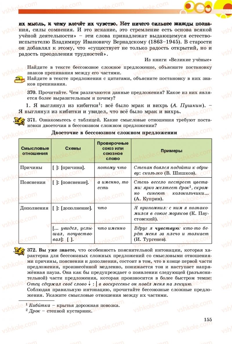 Страница 155 | Підручник Русский язык 9 клас Е.И. Самонова, О.Ю. Крюченкова 2017 9 год обучения