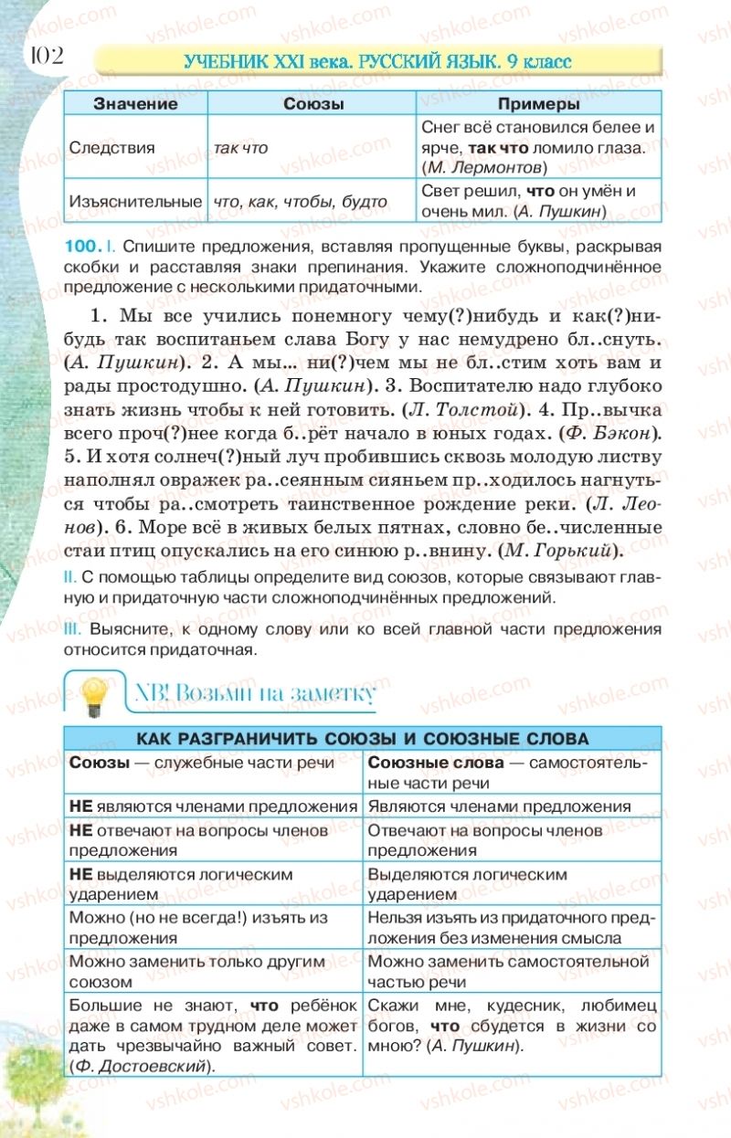 Страница 102 | Підручник Русский язык 9 клас Л.В Давидюк, В.И. Стативка, Е.Л. Фидкевич 2017 9 год обучения