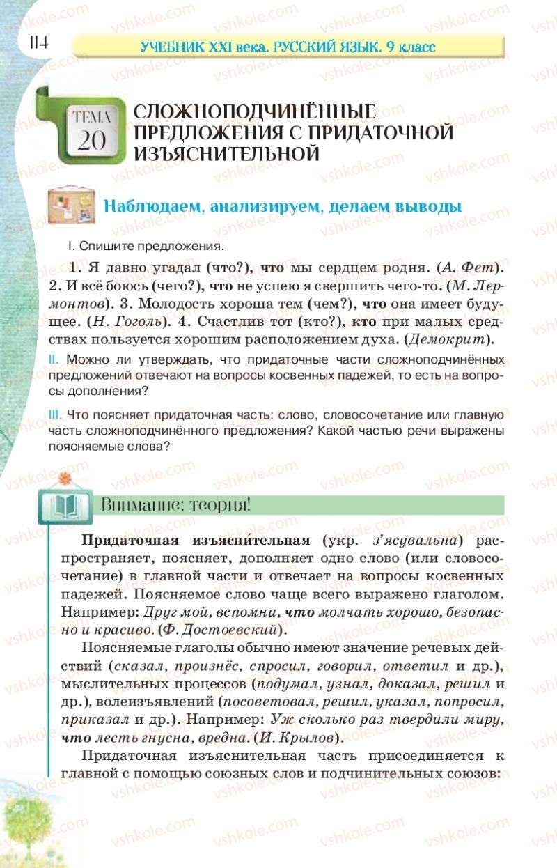 Страница 114 | Підручник Русский язык 9 клас Л.В Давидюк, В.И. Стативка, Е.Л. Фидкевич 2017 9 год обучения