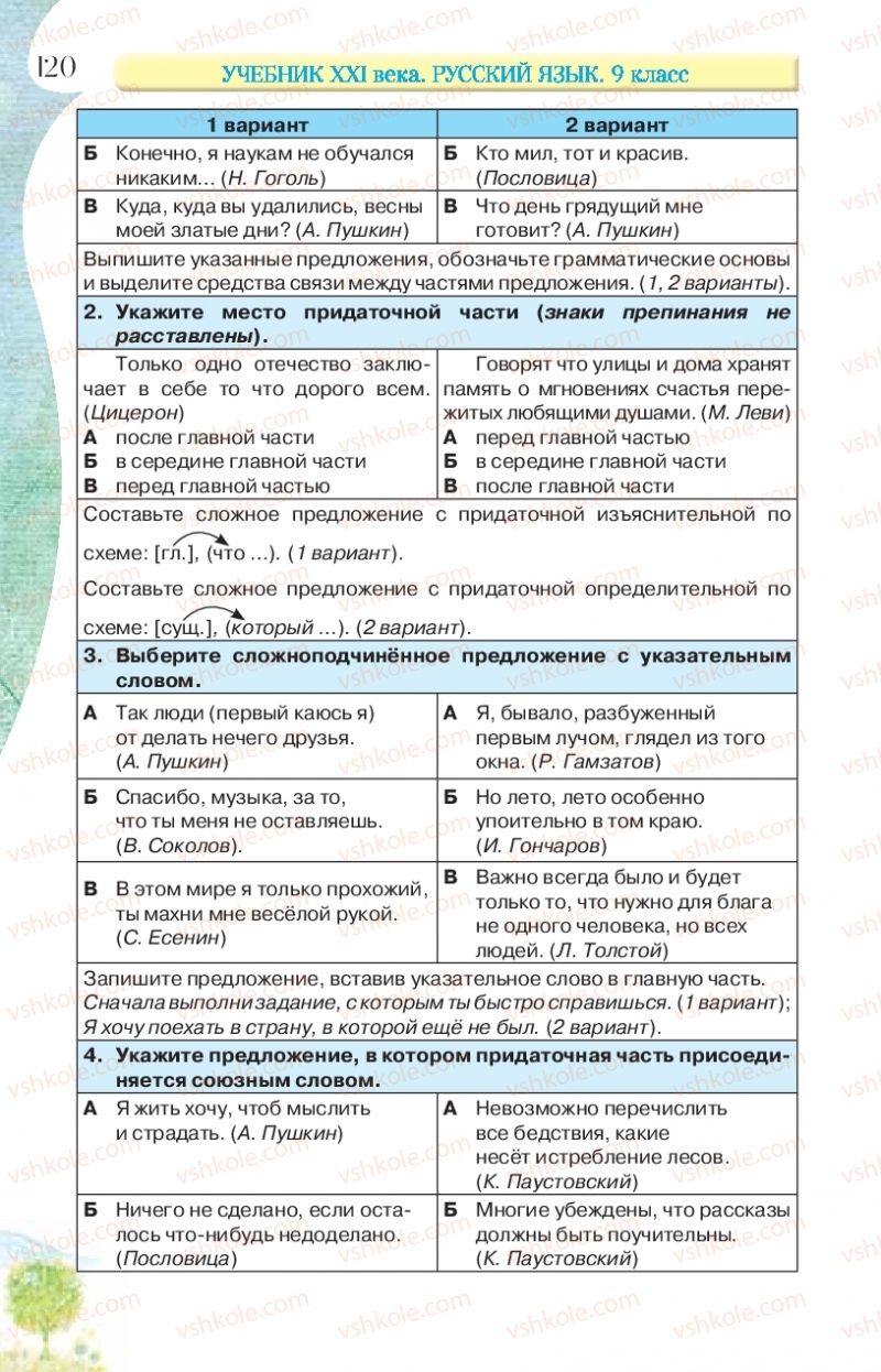 Страница 120 | Підручник Русский язык 9 клас Л.В Давидюк, В.И. Стативка, Е.Л. Фидкевич 2017 9 год обучения