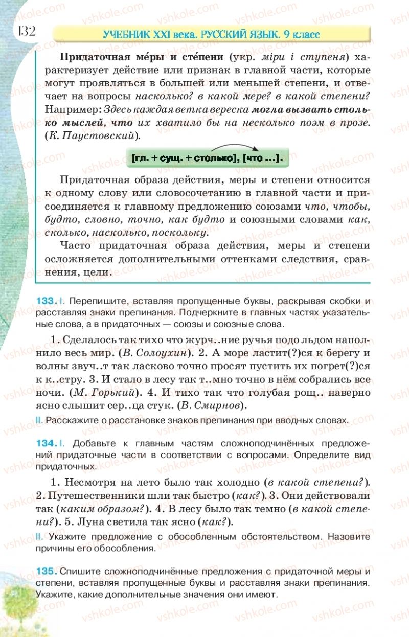 Страница 132 | Підручник Русский язык 9 клас Л.В Давидюк, В.И. Стативка, Е.Л. Фидкевич 2017 9 год обучения