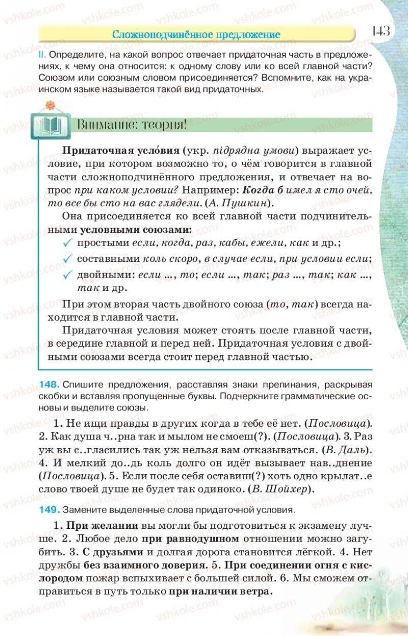 Страница 143 | Підручник Русский язык 9 клас Л.В Давидюк, В.И. Стативка, Е.Л. Фидкевич 2017 9 год обучения