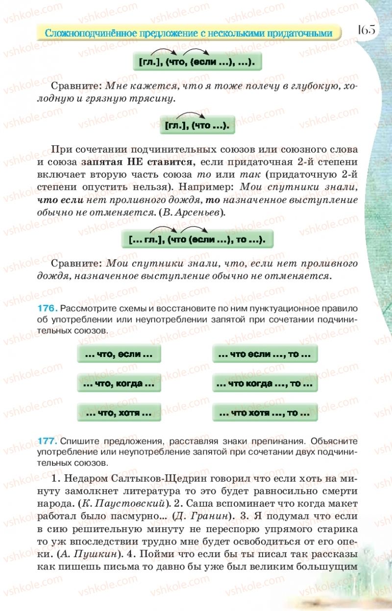 Страница 165 | Підручник Русский язык 9 клас Л.В Давидюк, В.И. Стативка, Е.Л. Фидкевич 2017 9 год обучения