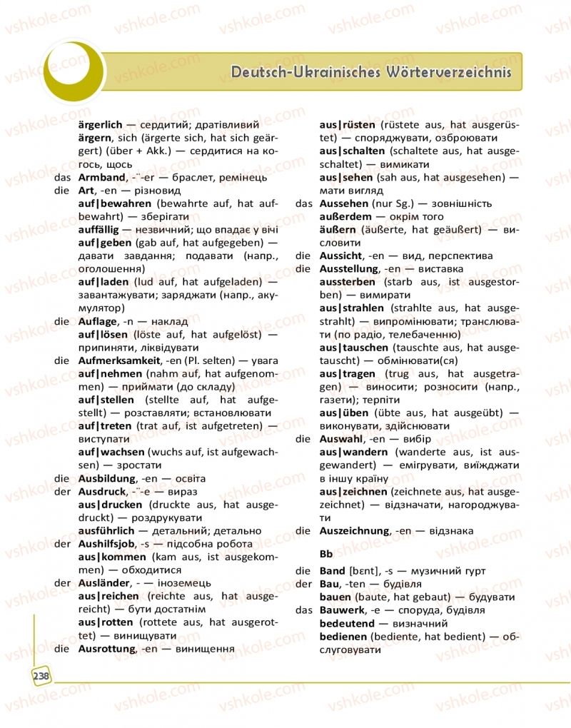 Страница 238 | Підручник Німецька мова 9 клас С.І. Сотникова, Г.В. Гоголєва 2017 9 рік навчання