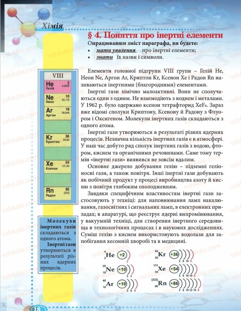Страница 18 | Підручник Хімія 8 клас Н.М. Буринська  2016