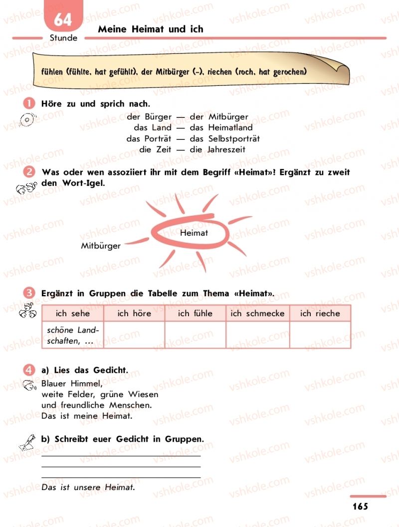 Страница 165 | Підручник Німецька мова 9 клас С.І. Сотникова, Г.В. Гоголєва 2017 5-й рік навчання