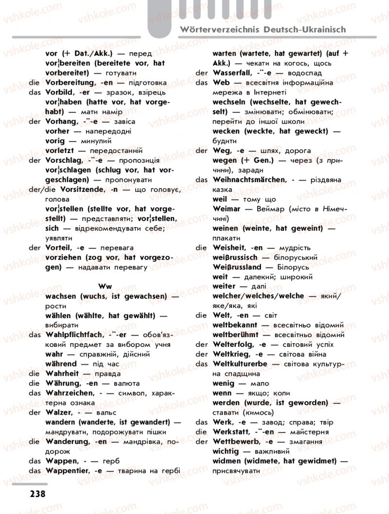 Страница 238 | Підручник Німецька мова 9 клас С.І. Сотникова, Г.В. Гоголєва 2017 5-й рік навчання