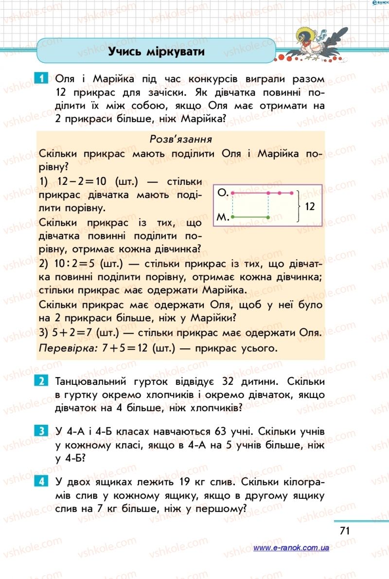 Страница 71 | Підручник Математика 4 клас С.О. Скворцова, О.В. Онопрієнко 2015 1 частина