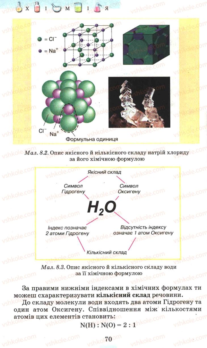 Страница 70 | Підручник Хімія 7 клас Г.А. Лашевська 2007