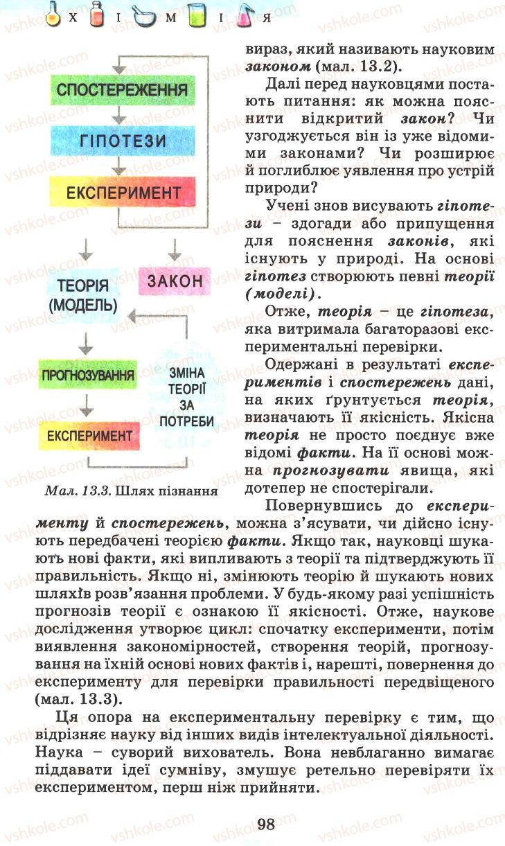 Страница 98 | Підручник Хімія 7 клас Г.А. Лашевська 2007