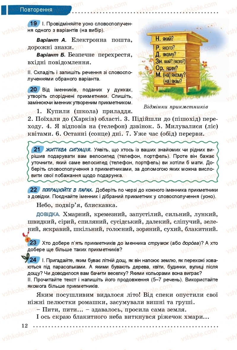 Страница 12 | Підручник Українська мова 5 клас О.В. Заболотний, В.В. Заболотний 2018 На російській мові