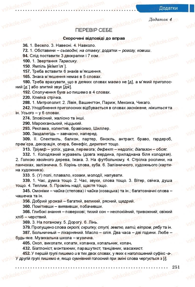 Страница 251 | Підручник Українська мова 5 клас О.В. Заболотний, В.В. Заболотний 2018 На російській мові