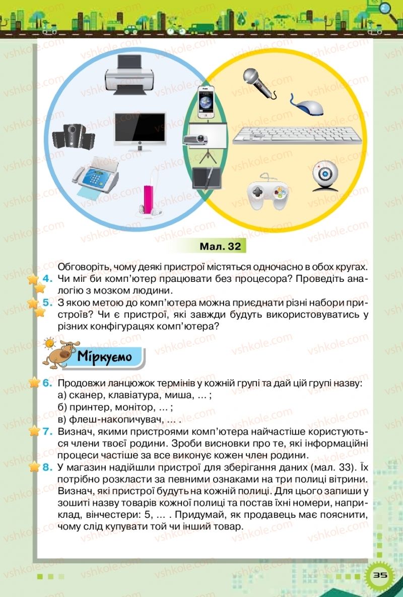 Страница 35 | Підручник Інформатика 5 клас Н.В. Морзе, О.В. Барна, В.П. Вембер 2018