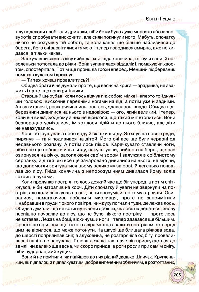 Страница 205 | Підручник Українська література 5 клас Л.Т. Коваленко 2018