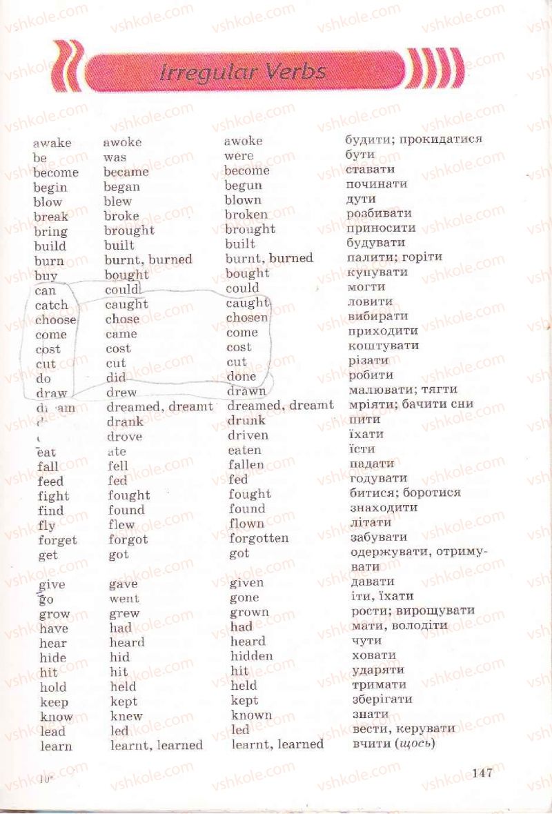 Страница 147 | Підручник Англiйська мова 6 клас Л.В. Биркун 2006