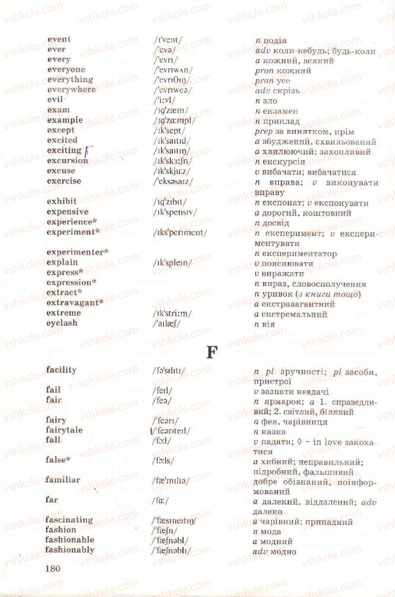 Страница 180 | Підручник Англiйська мова 6 клас Л.В. Биркун 2006