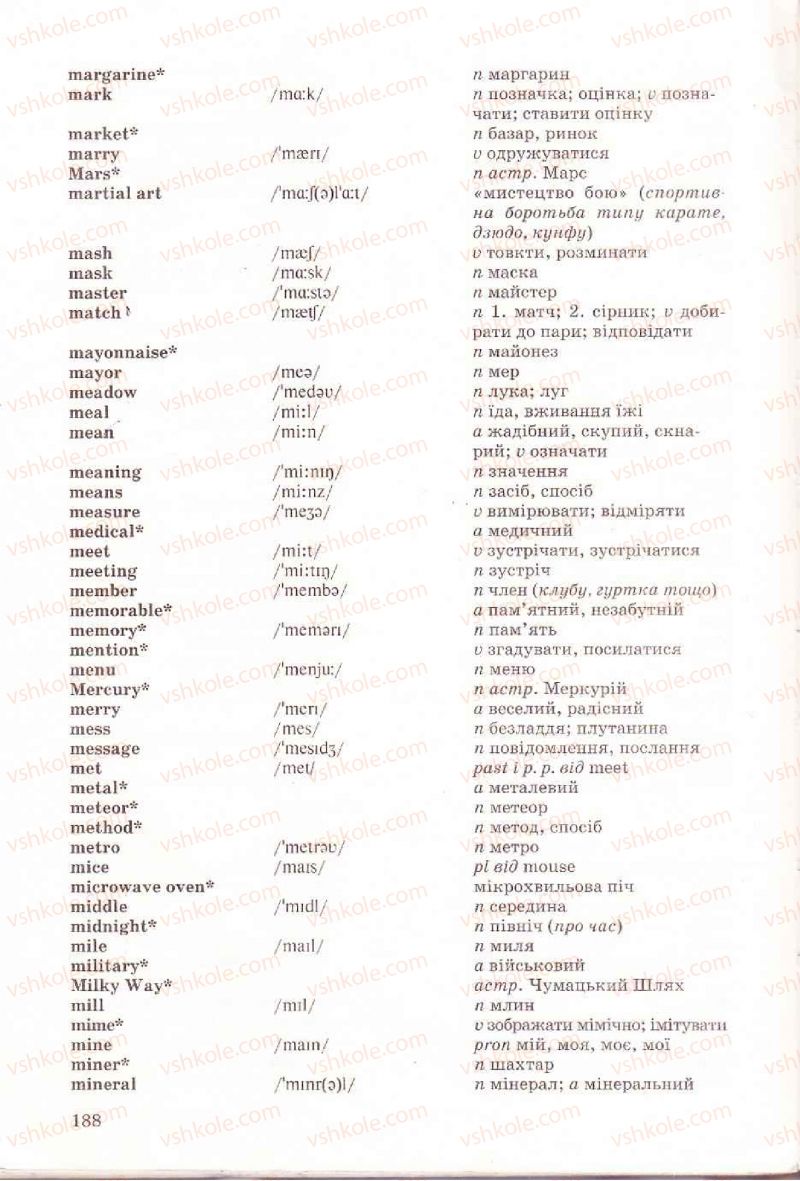 Страница 188 | Підручник Англiйська мова 6 клас Л.В. Биркун 2006