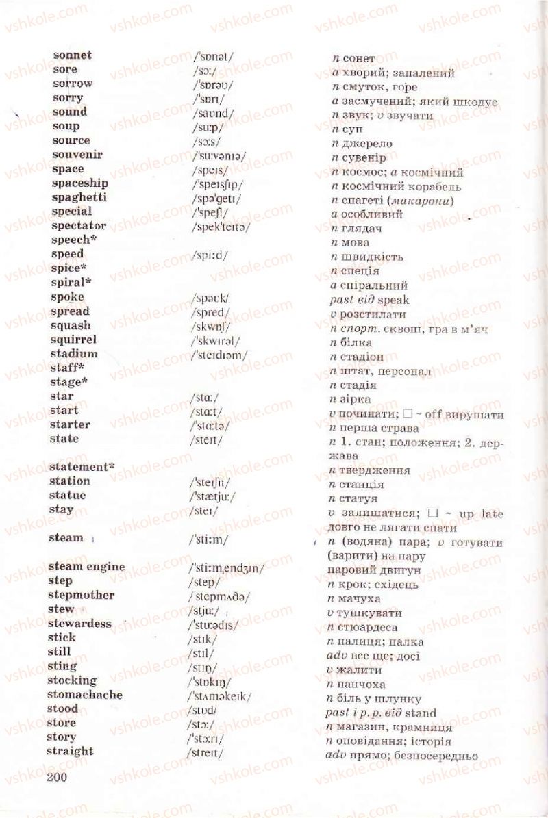 Страница 200 | Підручник Англiйська мова 6 клас Л.В. Биркун 2006