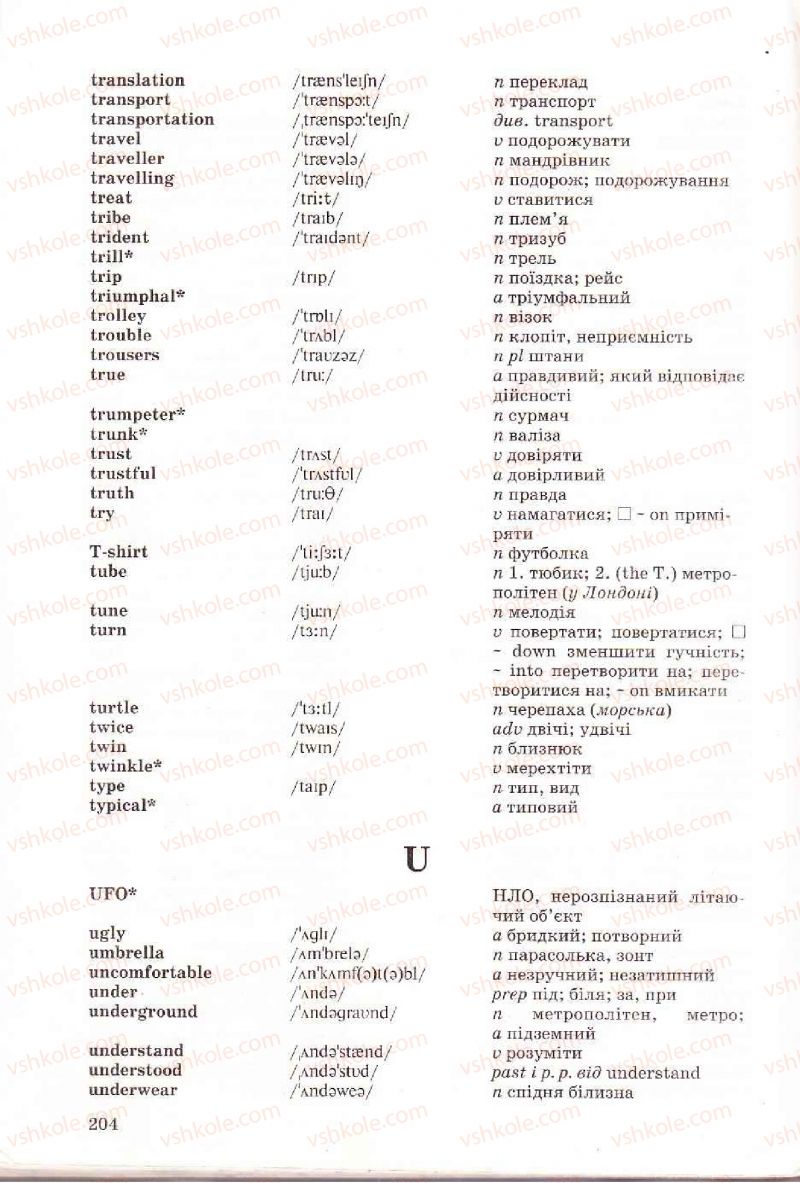 Страница 204 | Підручник Англiйська мова 6 клас Л.В. Биркун 2006