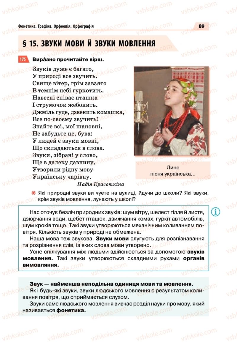 Страница 89 | Підручник Українська мова 5 клас О.П. Глазова 2018