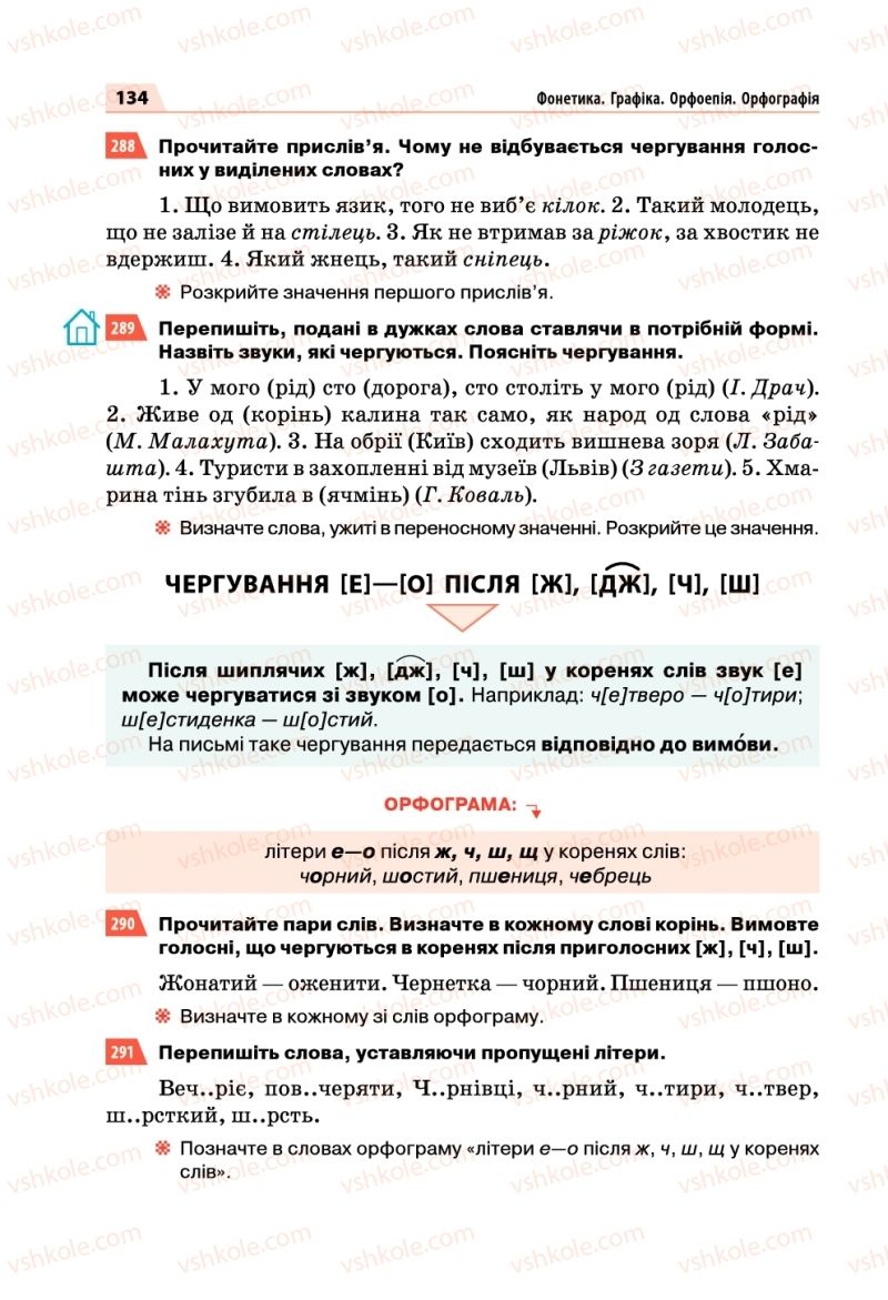 Страница 134 | Підручник Українська мова 5 клас О.П. Глазова 2018