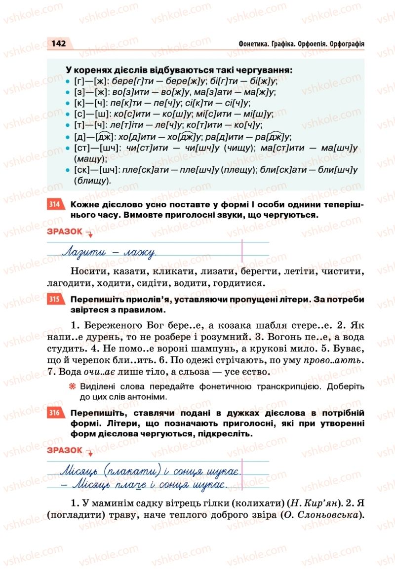 Страница 142 | Підручник Українська мова 5 клас О.П. Глазова 2018