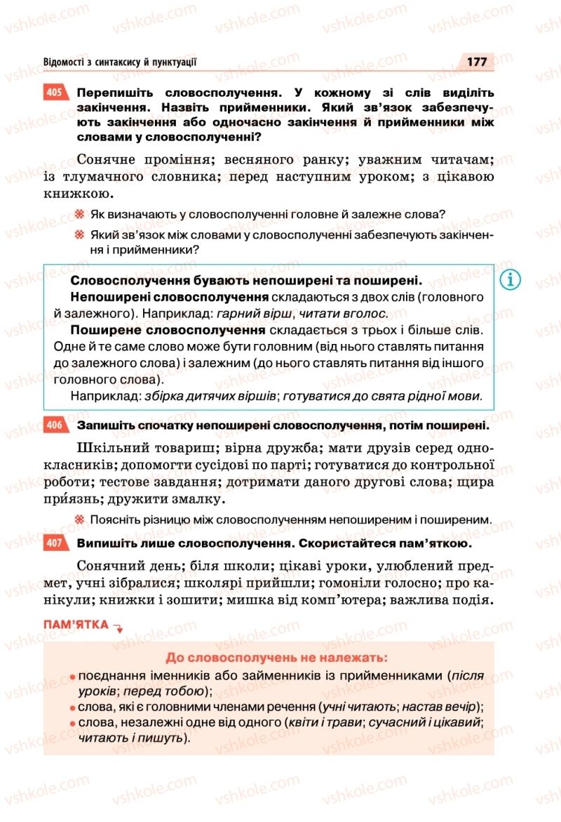 Страница 177 | Підручник Українська мова 5 клас О.П. Глазова 2018