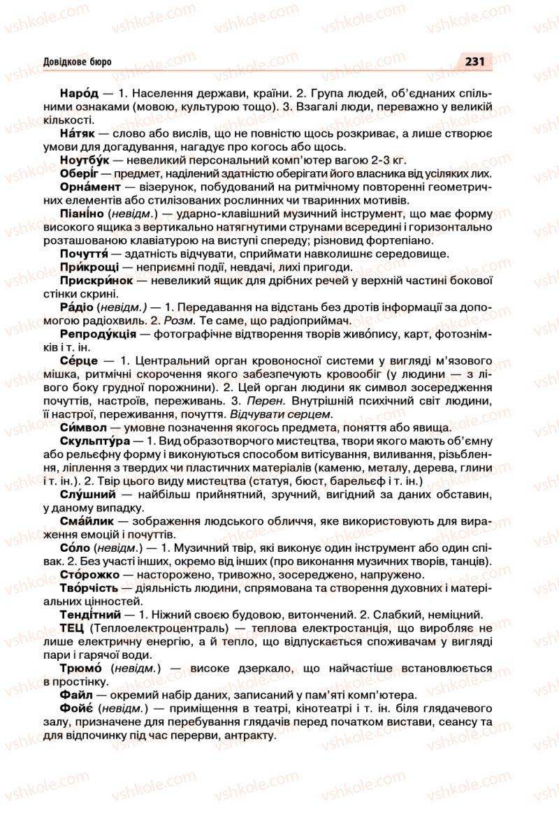 Страница 231 | Підручник Українська мова 5 клас О.П. Глазова 2018