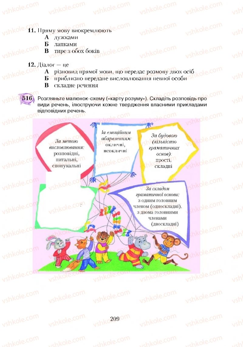 Страница 209 | Підручник Українська мова 5 клас С.Я. Єрмоленко, В.Т. Сичова 2018