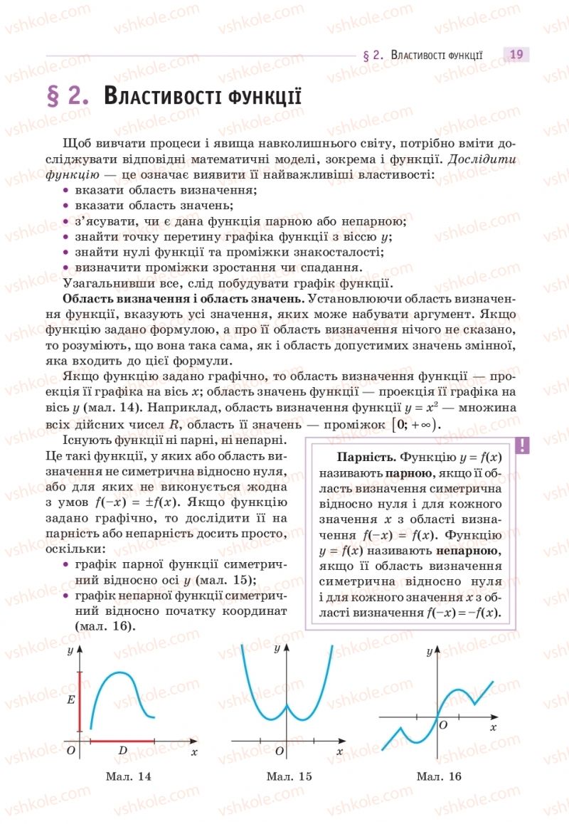 Страница 19 | Підручник Математика 10 клас Г.П. Бевз, В.Г. Бевз  2018 Рівень стандарту