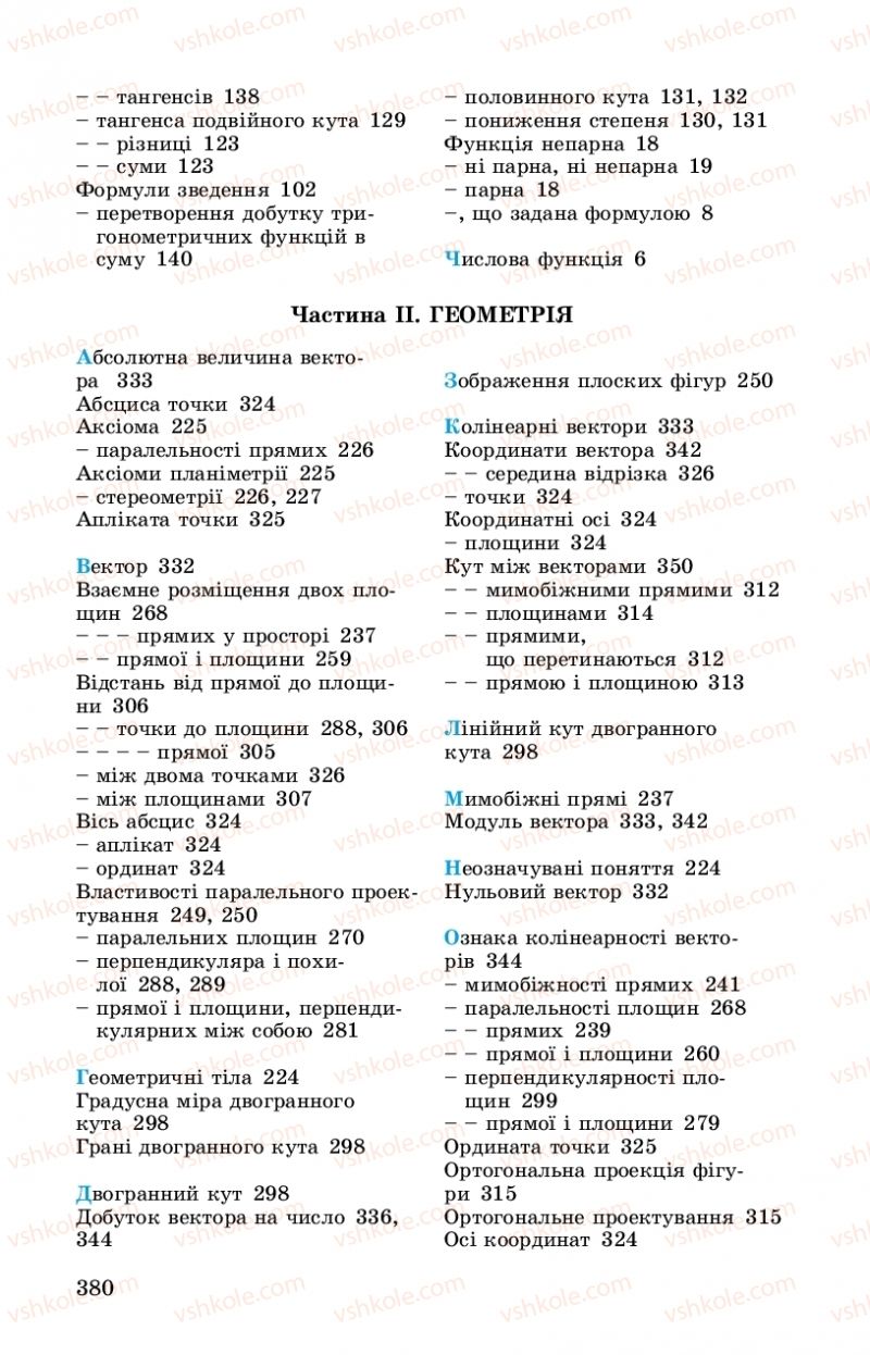 Страница 380 | Підручник Математика 10 клас О.С. Істер 2018