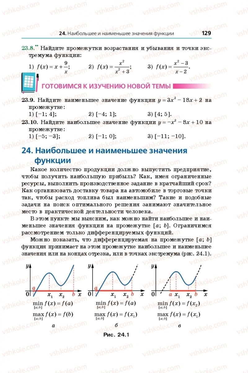 Страница 129 | Підручник Математика 10 клас А.Г. Мерзляк, Д.А. Номіровський, В.Б. Полонський, М. С. Якір 2018 На російській мові