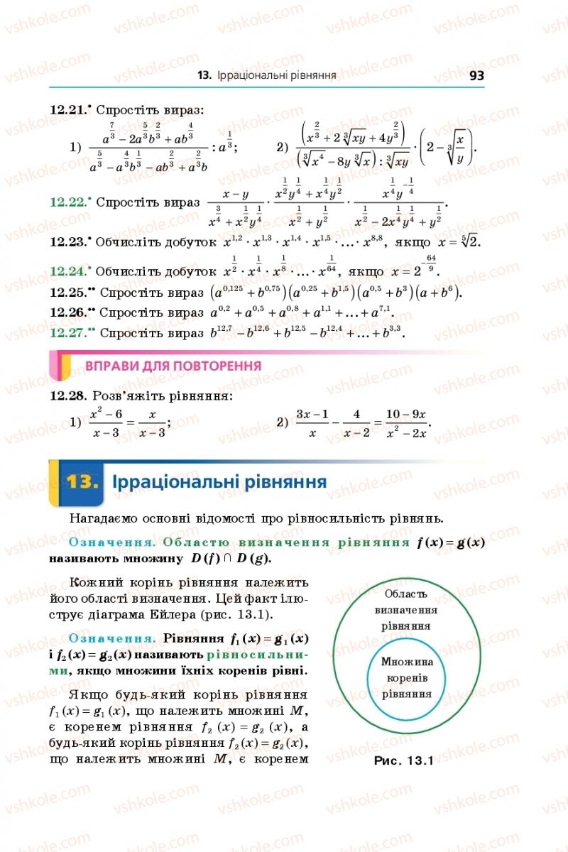 Страница 93 | Підручник Алгебра 10 клас А.Г. Мерзляк, Д.А. Номіровський, В.Б. Полонський, М.С. Якір 2018 Профільний рівень