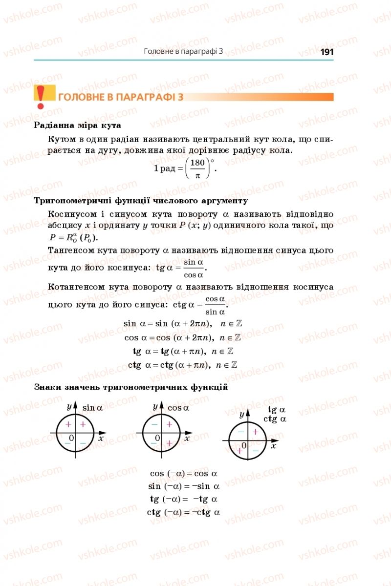 Страница 191 | Підручник Алгебра 10 клас А.Г. Мерзляк, Д.А. Номіровський, В.Б. Полонський, М.С. Якір 2018 Профільний рівень