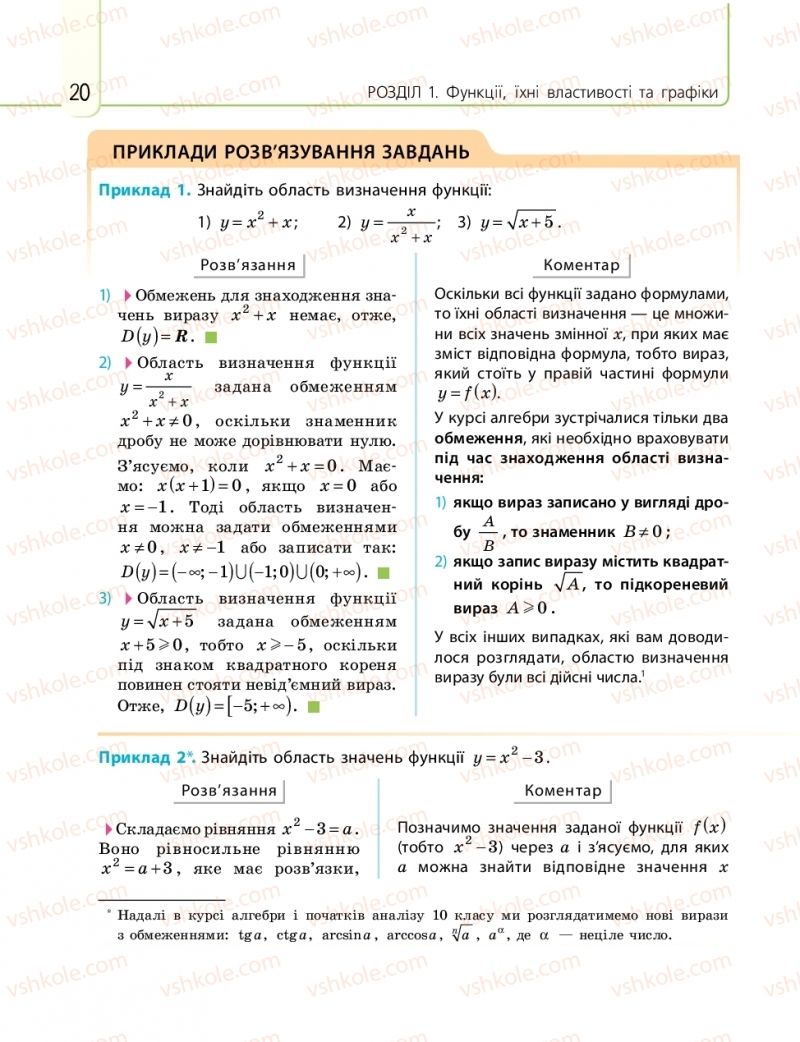 Страница 20 | Підручник Математика 10 клас Є.П. Нелін 2018 Рівень стандарту