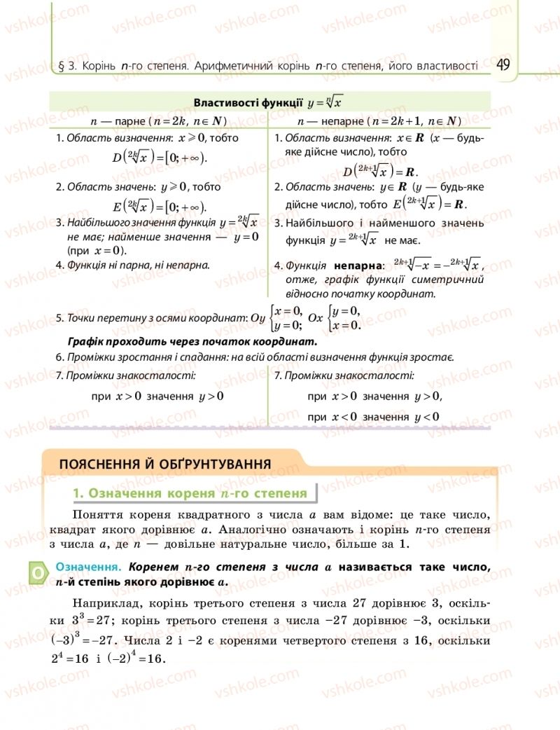 Страница 49 | Підручник Математика 10 клас Є.П. Нелін 2018 Рівень стандарту