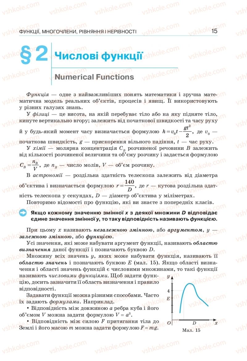 Страница 15 | Підручник Алгебра 10 клас  Г.П. Бевз, В.Г. Бевз, Н.Г. Владімірова 2018 Профільний рівень