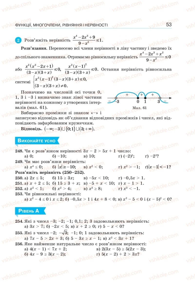 Страница 53 | Підручник Алгебра 10 клас  Г.П. Бевз, В.Г. Бевз, Н.Г. Владімірова 2018 Профільний рівень
