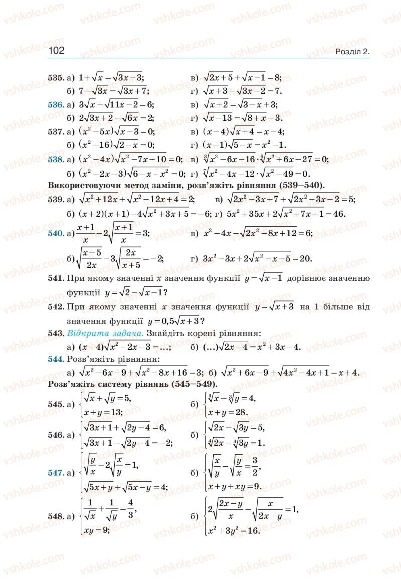 Страница 102 | Підручник Алгебра 10 клас  Г.П. Бевз, В.Г. Бевз, Н.Г. Владімірова 2018 Профільний рівень